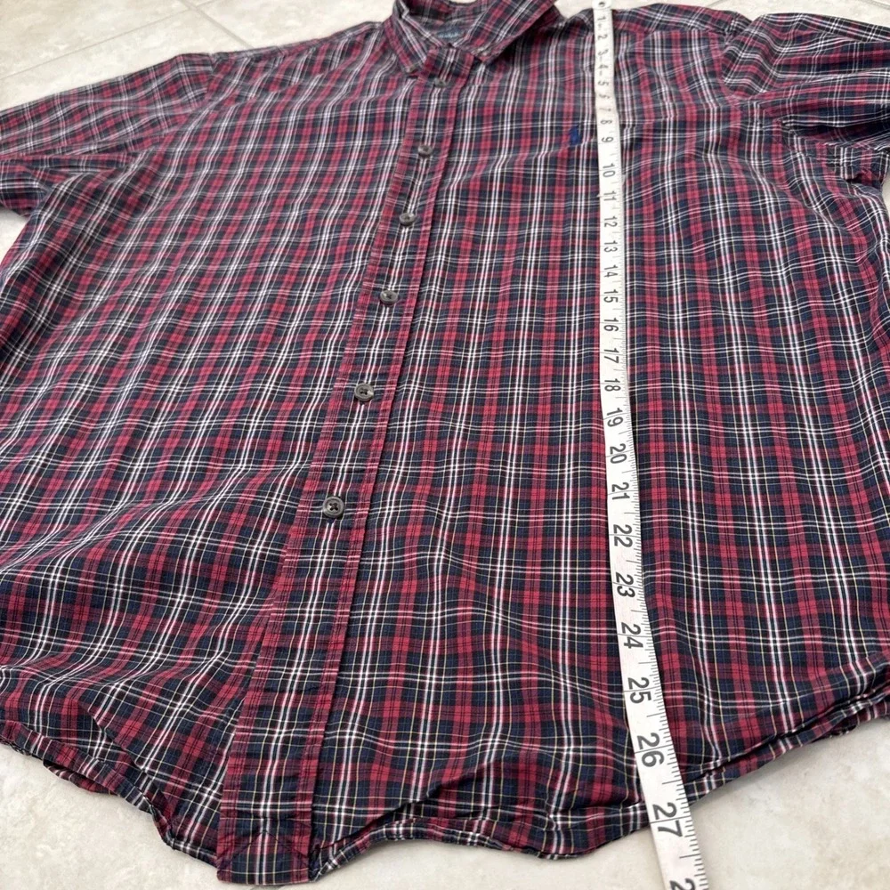 VTG 90s Y2K POLO RALPH LAUREN‎ Custom Fit Red Plaid Button up shirt XL Preppy